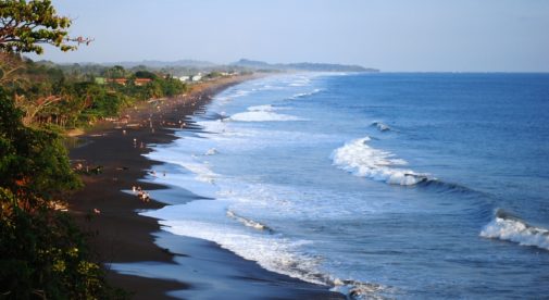 The long beach at Playa Hermosa