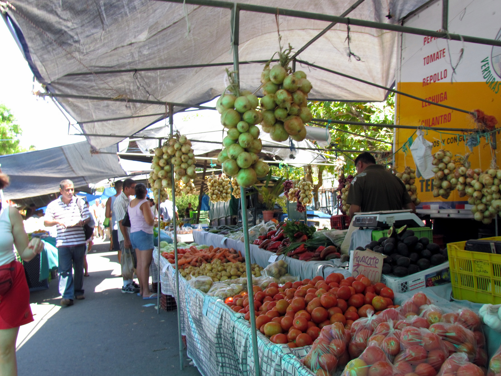 Fresh fruit and veg at the Quepos farmer’s market