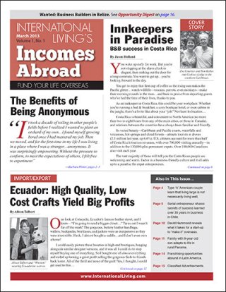 Incomes Abroad – March 2013