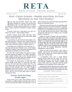 February 2015: Post-Crisis Europe—Where and How to Play Recovery in the “Old World”