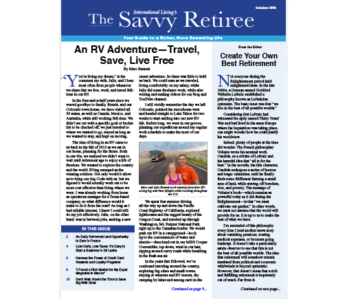 The Savvy Retiree – October 2018