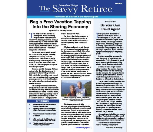 The Savvy Retiree – April 2019