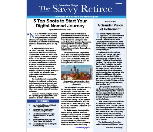 The Savvy Retiree – June 2019