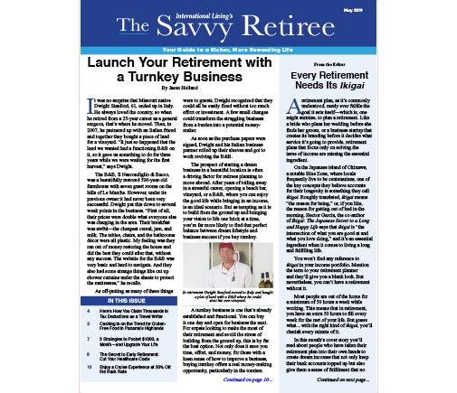 The Savvy Retiree – May 2019