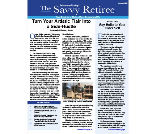 The Savvy Retiree – October 2019