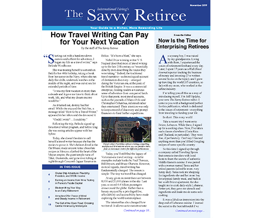 The Savvy Retiree – November 2019