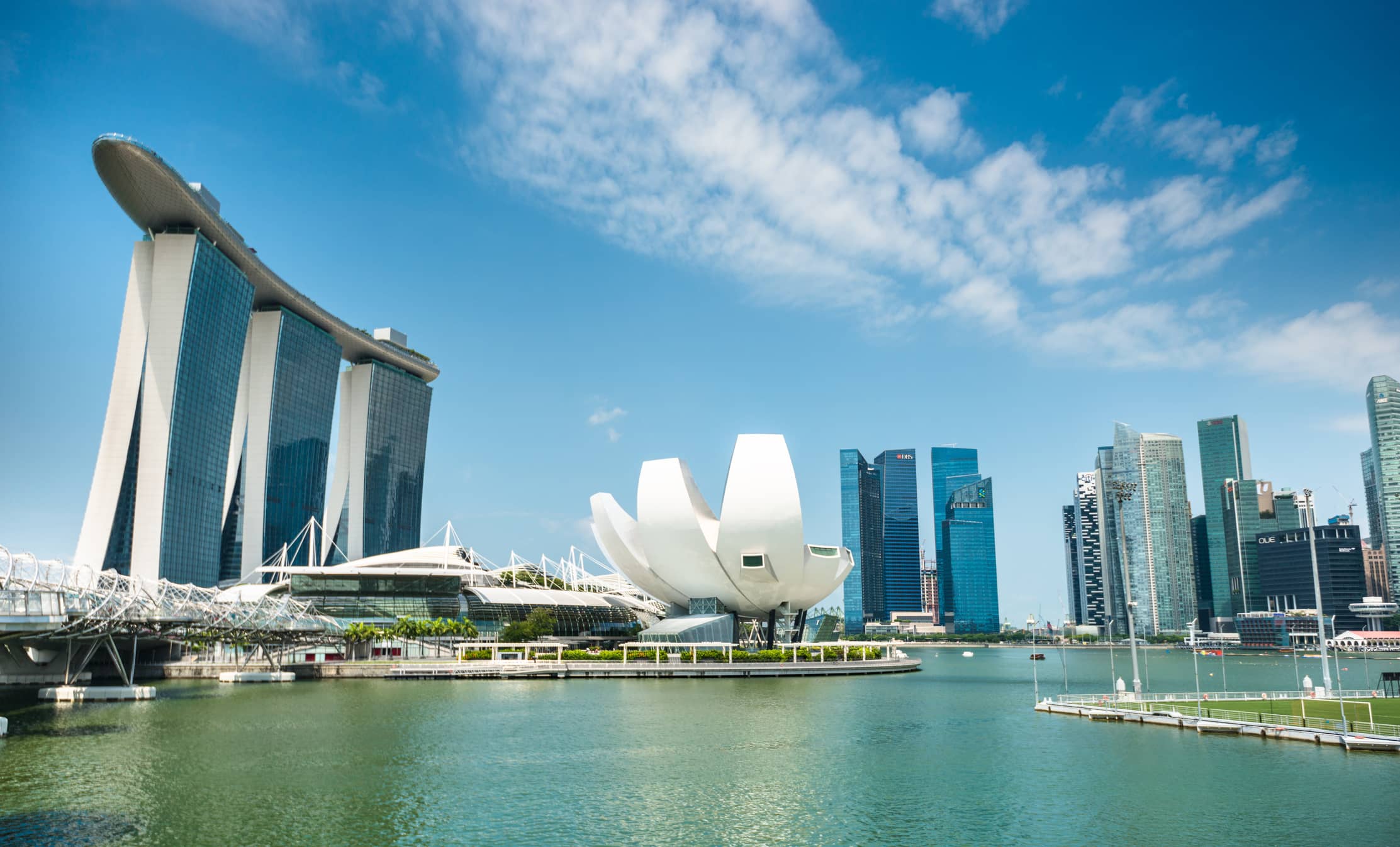The Singapore city skyline, a premier global financial hub